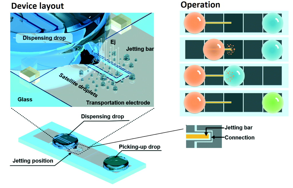 Digital microfluidics for handling picoliters